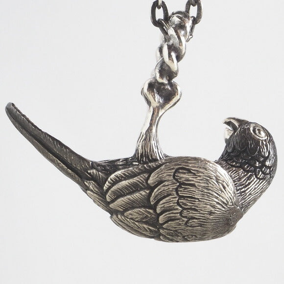 【2色】marship（マーシップ） 手作りアクセサリー ぶら下がりウロコインコ シルバーネックレス [MS-NC-16]