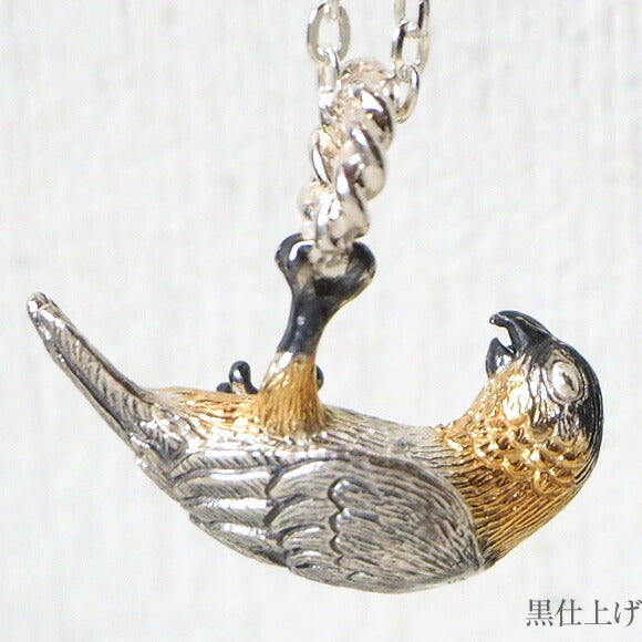 [2 colors] marship handmade accessories hanging white-winged lovebird necklace silver [MS-NC-19] 