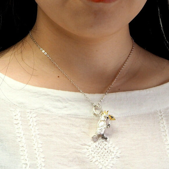 marship Handcrafted Accessories Sulphur and Sunflower Silver Necklace [MS-NC-21] 