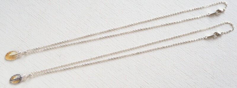 marship（マーシップ）手作りアクセサリー シルバー925フェザーペンダント [MS-NC-22]