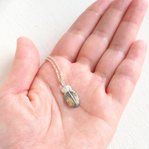 marship（マーシップ）手作りアクセサリー シルバー925フェザーペンダント [MS-NC-22]