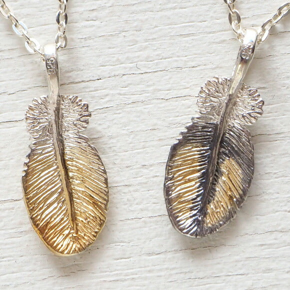 marship（マーシップ）手作りアクセサリー シルバー925フェザーペンダント [MS-NC-22]