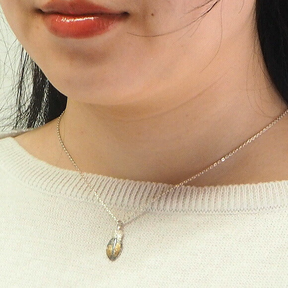 marship（マーシップ）手作りアクセサリー シルバー925フェザーペンダント [MS-NC-22]