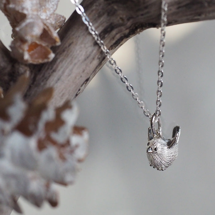 marship handmade accessories long-tailed tit petite pendant necklace silver [MS-NC-24] 