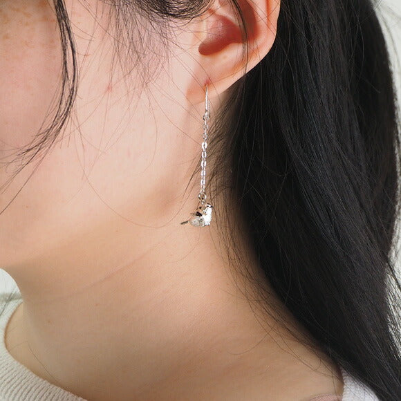 marship handmade accessories long-tailed earring silver earrings [MS-PE-9] 