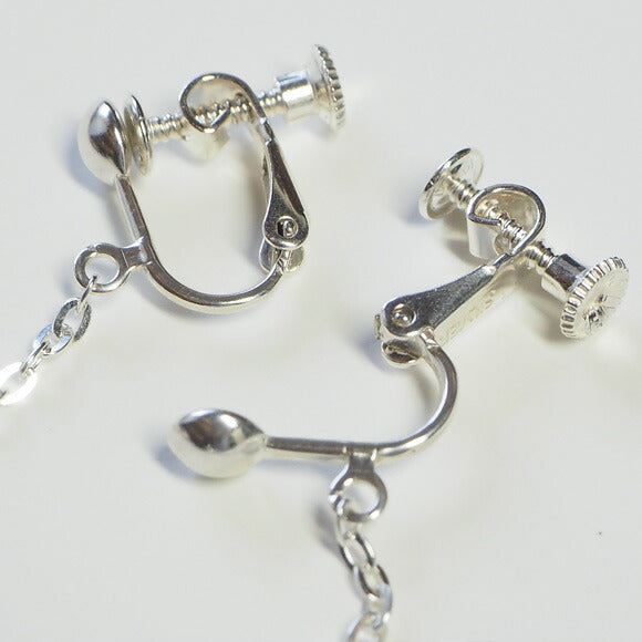 marship（マーシップ） 手作りアクセサリー シマエナガの耳飾り シルバーイヤリング [MS-PE-9-E]