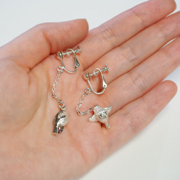 marship handmade accessories long-tailed long-tailed silver earrings [MS-PE-9-E] 