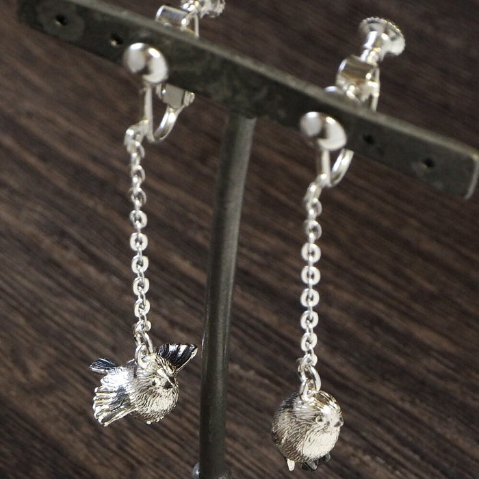 marship handmade accessories long-tailed long-tailed silver earrings [MS-PE-9-E] 