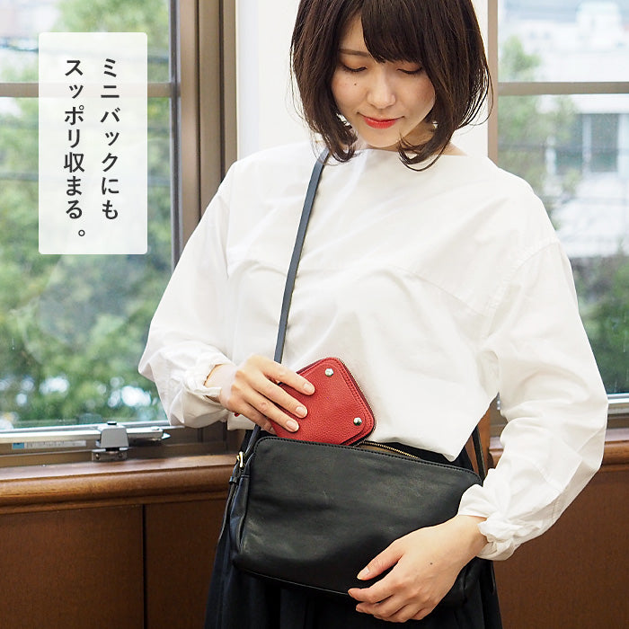 SMART MOVE! Smart Key Case Wallet Tokonano Nadeshiko (Red) Shrink Cowhide Leather [MV0010] Holds 2 Smart Keys Rakukei Kobo 