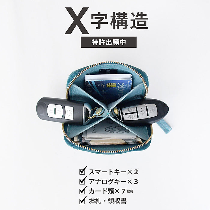 SMART MOVE! SHRINK＋(plus) Smart Key Case Wallet Tokoshie no Tachibana (Eternal Orange) Shrink Leather [MP1001] Storage for 2 Smart Keys Rakukei Kobo 