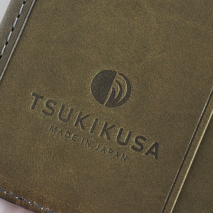 【5色から選べます】TSUKIKUSA (ツキクサ) コンパクト二つ折り財布 (小銭入れなし)【Aoi-card】 [MW-2]
