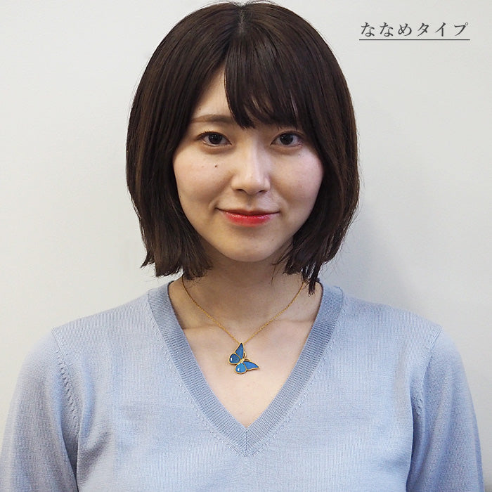 naturama(ナチュラマ) ブルーモルフォ蝶のネックレス “M” [NA02MP] 2タイプから選べます