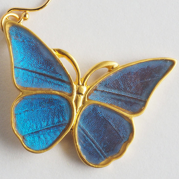 naturama (Naturama) Blue Morpho butterfly pierced earrings / earrings M size Binaural set [NA02MY] You can choose from 2 types 