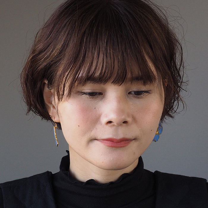 naturama (Naturama) Blue Morpho butterfly pierced earrings / earrings M size Binaural set [NA02MY] You can choose from 2 types 