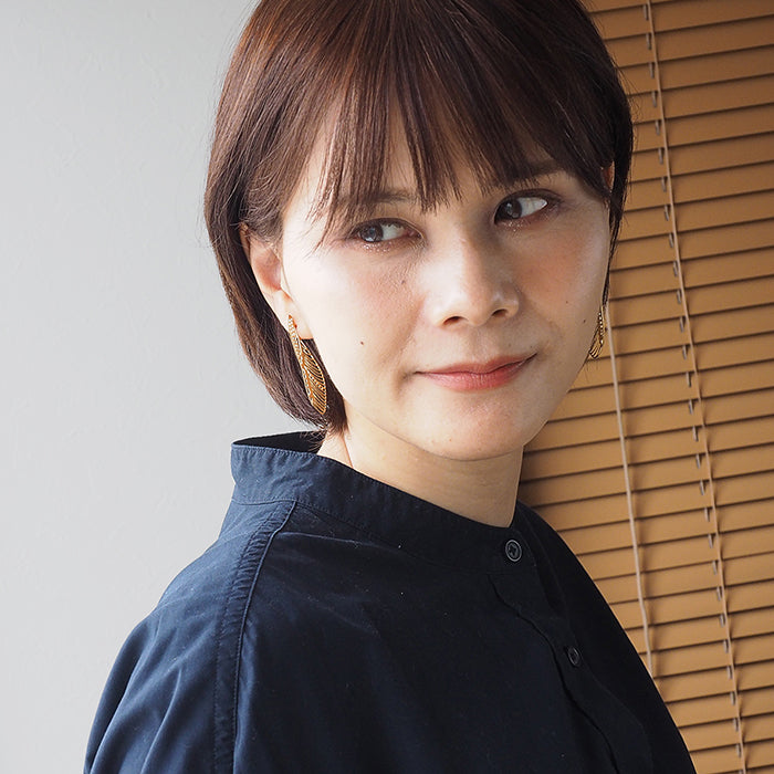 sasakihitomi Dragonfly Earrings Brass 18K Gold Coating Binaural Set Women's [No-002B] 