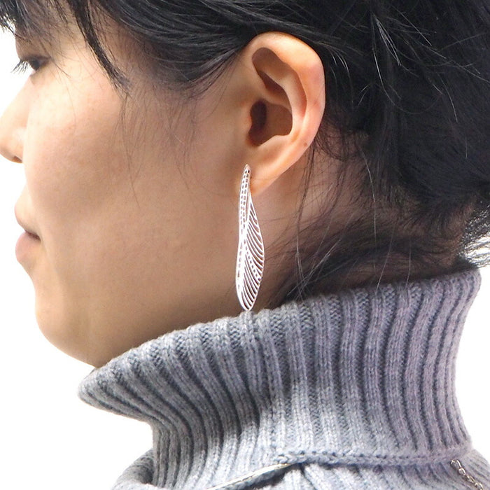 sasakihitomi Accessory artist Hitomi Sasaki Dragonfly Earrings Silver Binaural Set [No-002S] 