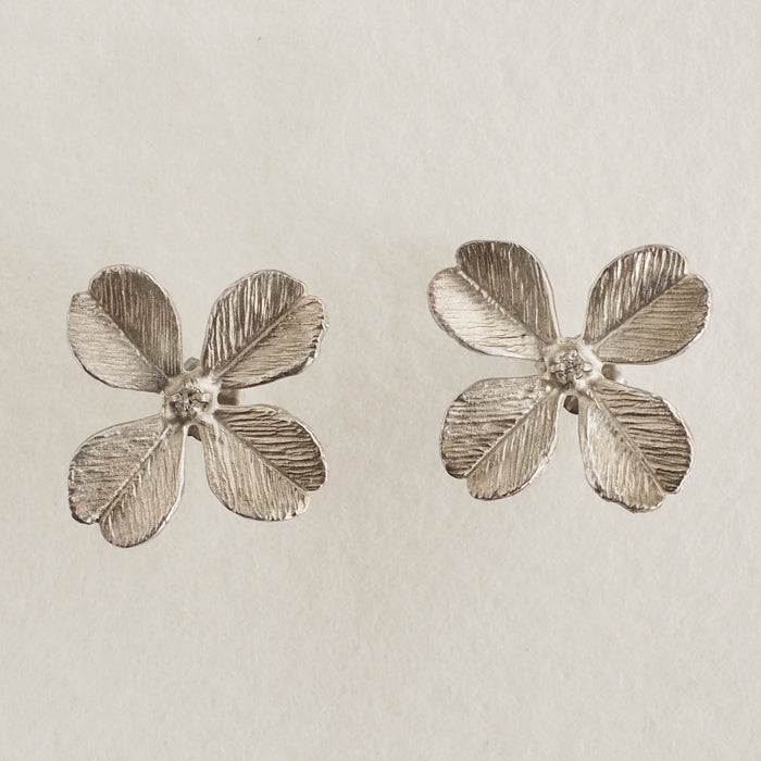 sasakihitomi Clover Earrings Silver 925 Set of 2 Ladies [No-006] 