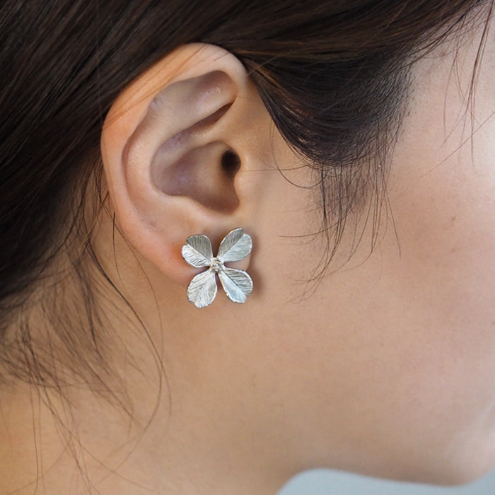 sasakihitomi Clover Earrings Silver 925 Set of 2 Ladies [No-006] 