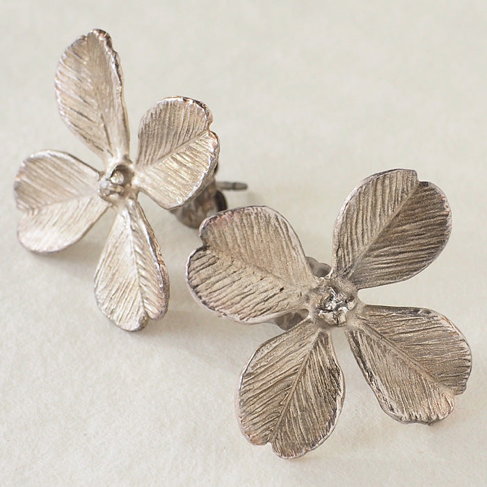 sasakihitomi Clover Earrings Silver 925 Set of 2 Ladies [No-006] 