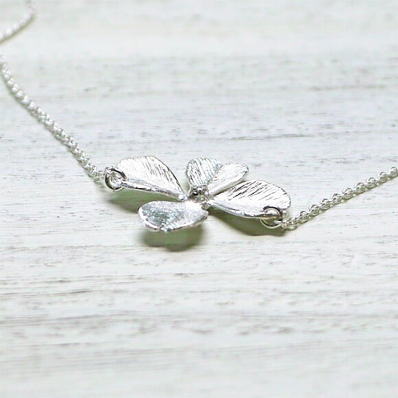 sasakihitomi clover necklace silver ladies [No-007] 