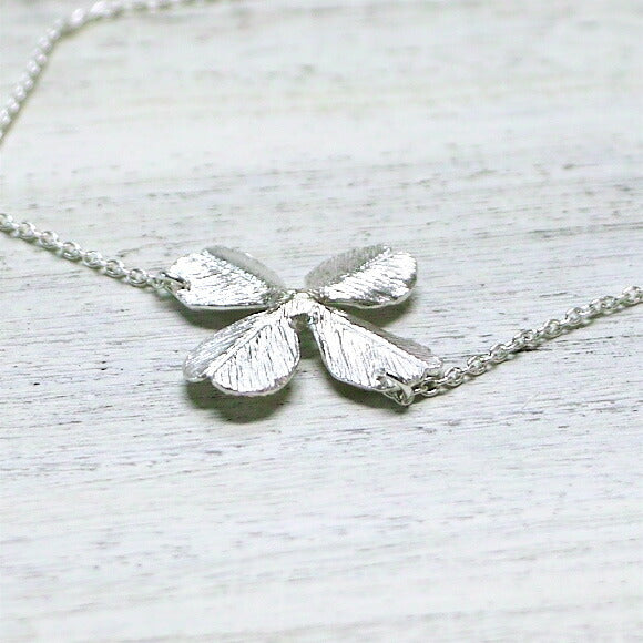 sasakihitomi clover necklace silver ladies [No-007] 