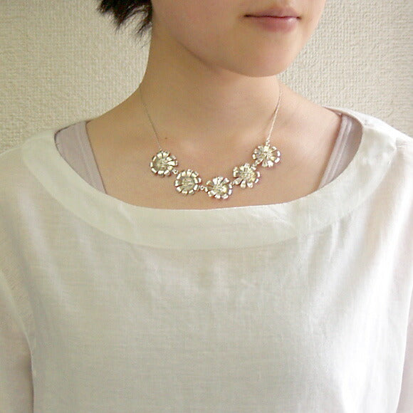 sasakihitomi Margaret Necklace Silver &amp; Brass Ladies [No-012] 