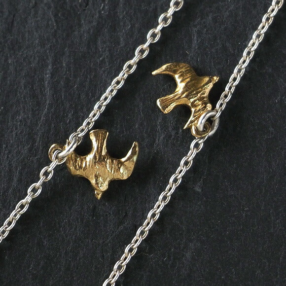 sasakihitomi Moon and Owl Necklace Silver &amp; Brass Ladies [No-017]