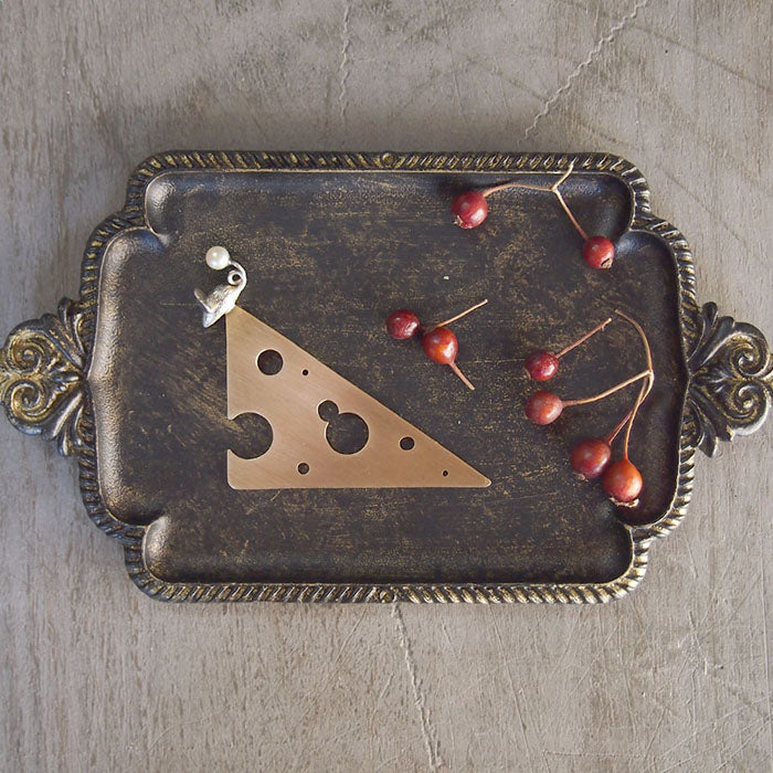 sasakihitomi mouse bookmark brass &amp; silver [No-020]