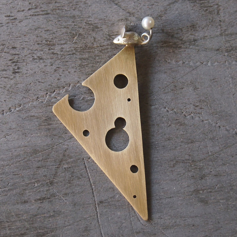 sasakihitomi mouse bookmark brass &amp; silver [No-020]