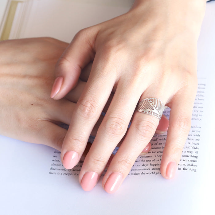 sasakihitomi Dragonfly Wing Ring Silver Free Size Ladies [No-032B] 