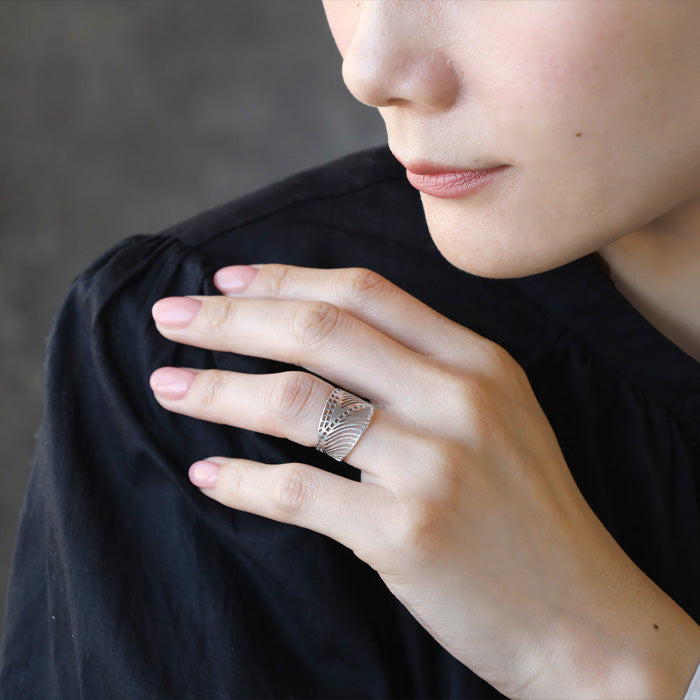 sasakihitomi Dragonfly Wing Ring Silver Free Size Ladies [No-032B] 