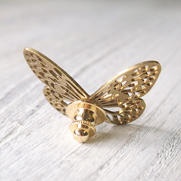 sasakihitomi butterfly brooch brass ladies [No-033B-B] 