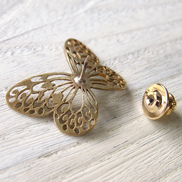 sasakihitomi butterfly brooch brass ladies [No-033B-B] 