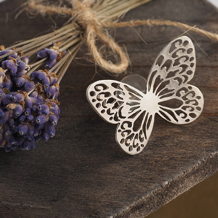 sasakihitomi butterfly earrings S size one ear silver 925 ladies [No-033S] 
