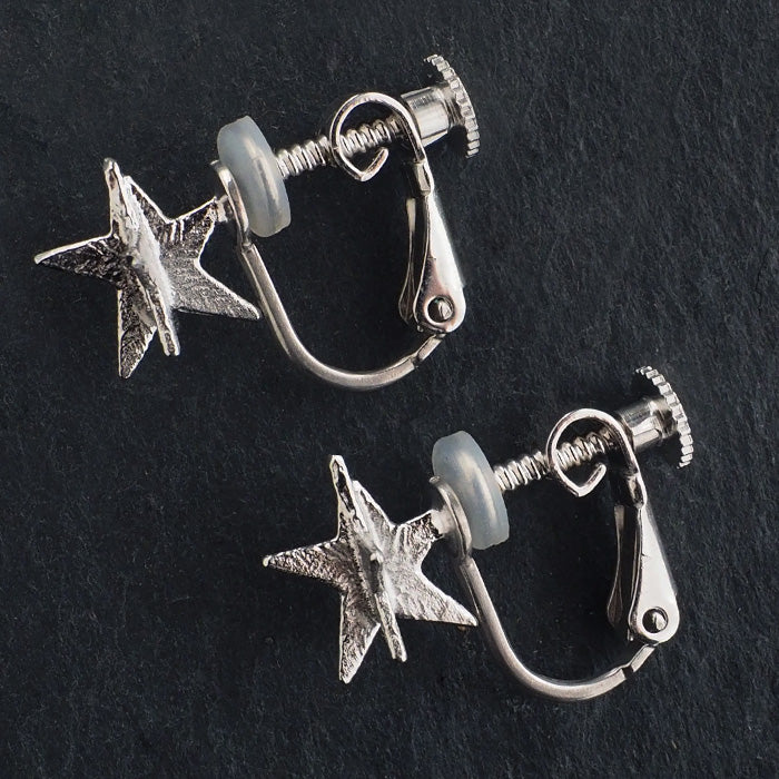 sasakihitomi アクセサリー作家・佐々木ひとみ お星さまイヤリング シルバー 両耳セット [No-038S-E]