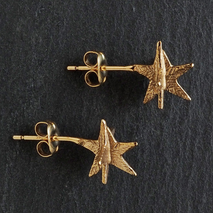 sasakihitomi Star Earrings Brass 18k Gold Coating Binaural Set Women's [No-038B] 