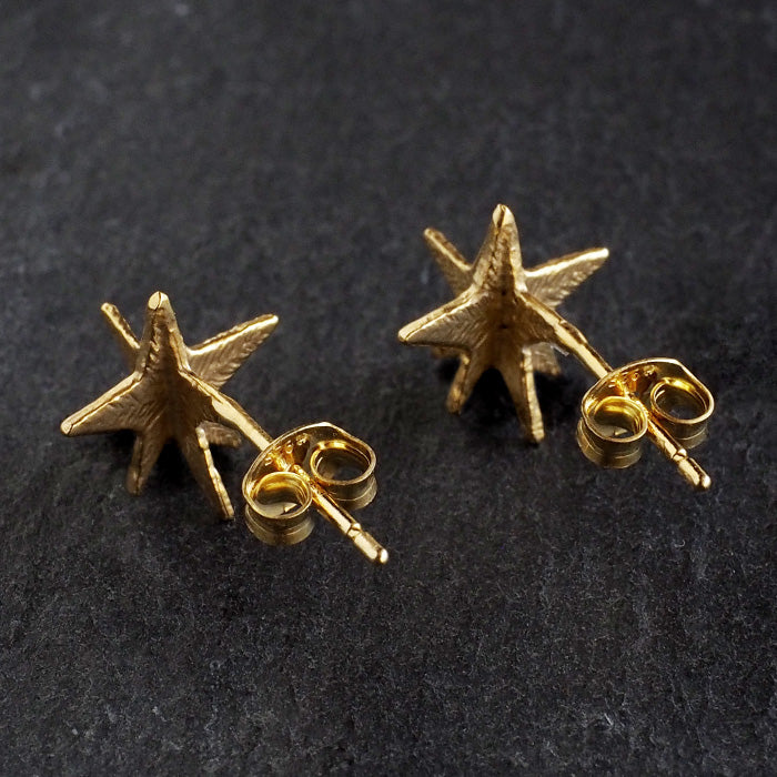 sasakihitomi Star Earrings Brass 18k Gold Coating Binaural Set Women's [No-038B] 