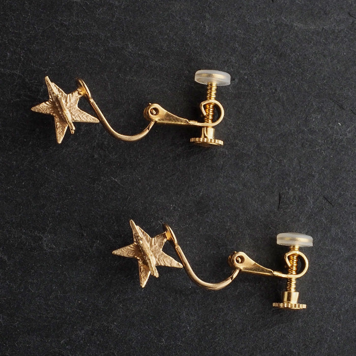 sasakihitomi（ササキヒトミ） お星さまイヤリング 真鍮 18金コーティング 両耳セット レディース [No-038B-E]