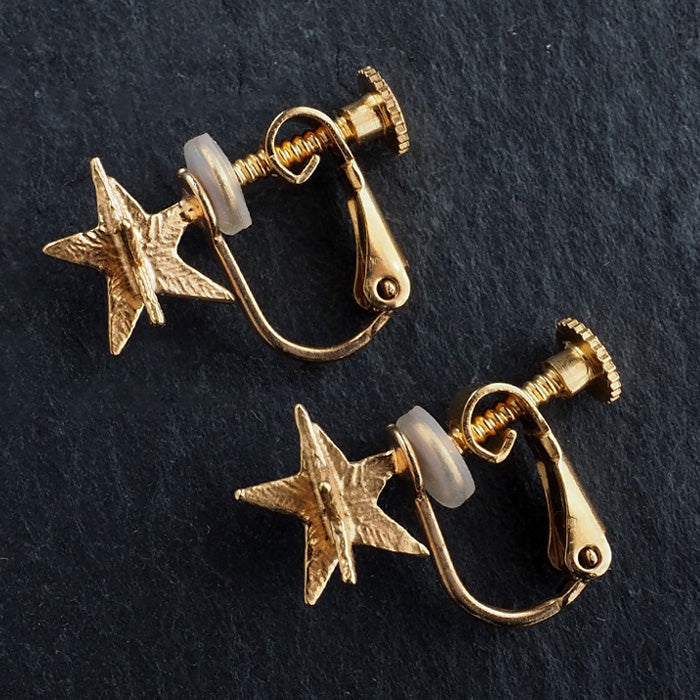 sasakihitomi Star Earrings Brass 18K Gold Coating Binaural Set Women's [No-038B-E] 