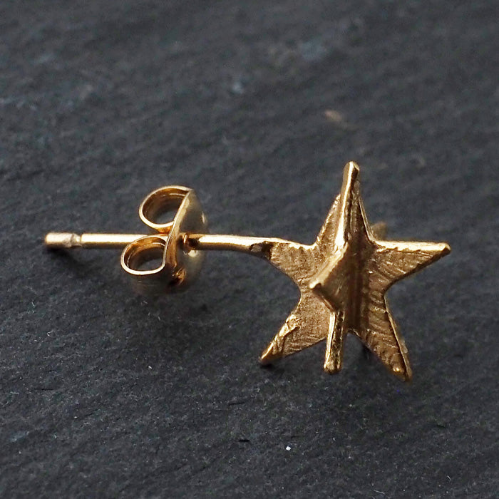 [One ear only] sasakihitomi star single earrings brass 18k gold coating one ear ladies [No-038B-single] 