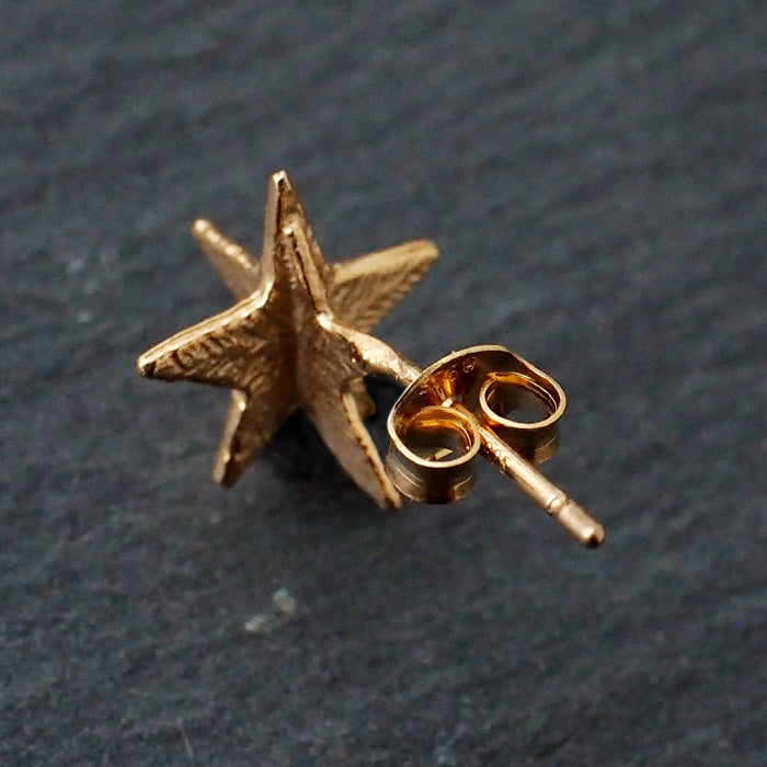 [One ear only] sasakihitomi star single earrings brass 18k gold coating one ear ladies [No-038B-single] 