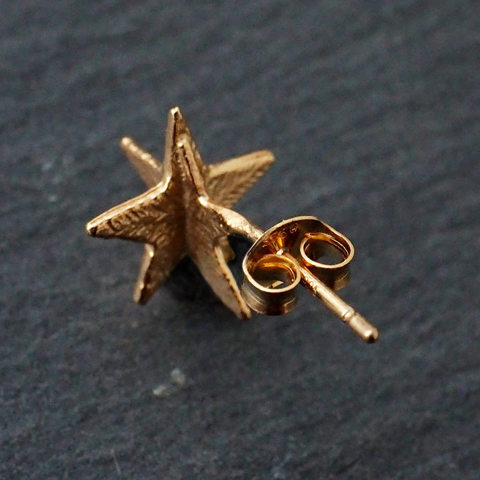 [僅一隻耳朵] sasakihitomi 星星單耳環黃銅 18k 金塗層單耳女士 [No-038B-single] 
