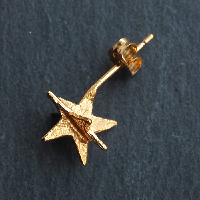 [One ear only] sasakihitomi star single earrings brass 18k gold coating one ear ladies [No-038B-single] 