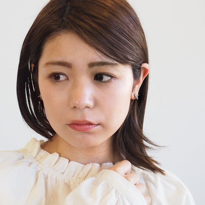 sasakihitomi（ササキヒトミ） お星さまピアス シルバー 両耳セット レディース [No-038S]