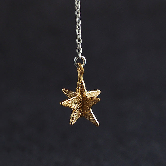 sasakihitomi（ササキヒトミ） 月と星のピアス 片耳 シルバーの月＆真鍮の星 レディース [No-039SV]