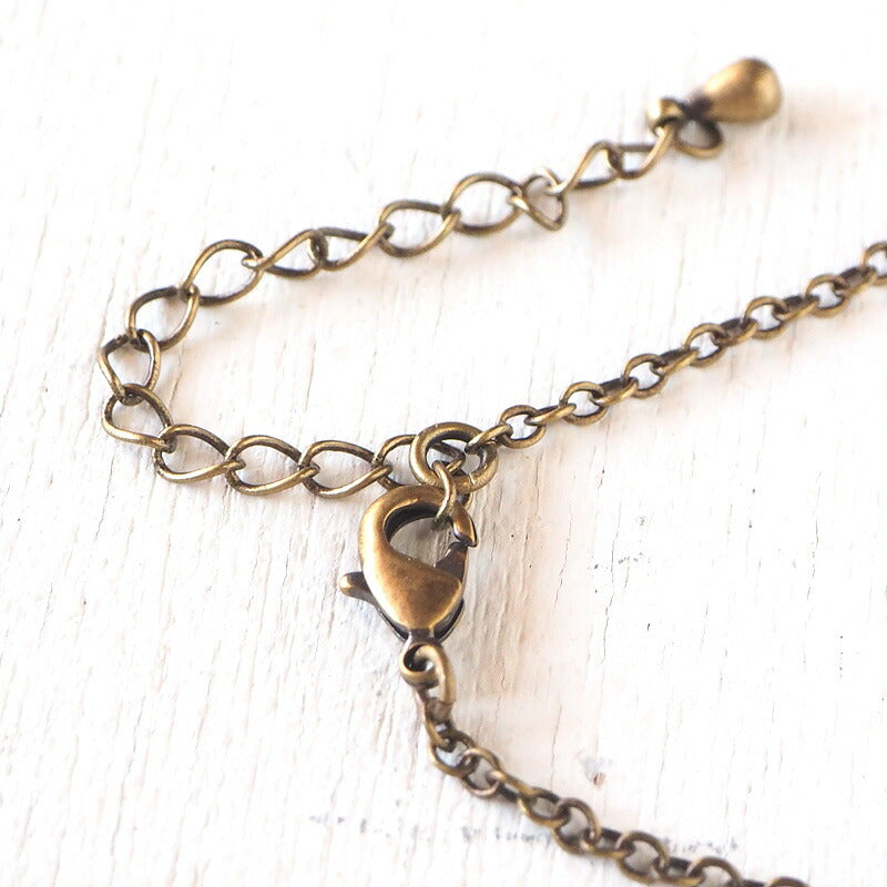 sasakihitomi acorn necklace S size brass &amp; tiger eye ladies [No-042]