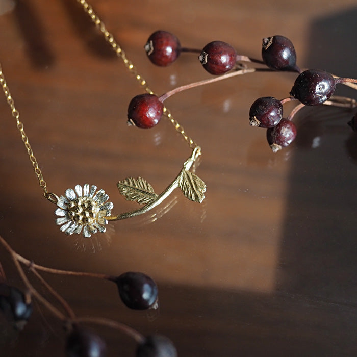 sasakihitomi Kogiku Necklace Silver 925 &amp; 14K Gold Filled Coating (14KGF) Ladies [No-044] 