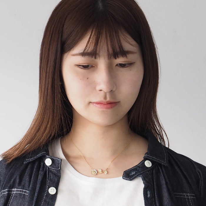 sasakihitomi Kogiku Necklace Silver 925 &amp; 14K Gold Filled Coating (14KGF) Ladies [No-044] 