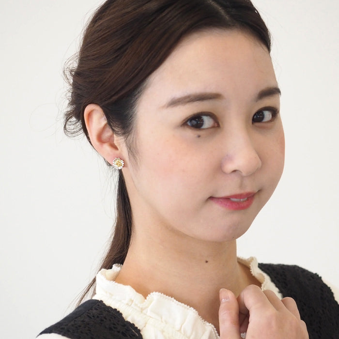 sasakihitomi Kogiku Earrings Asymmetric Silver 925 18K Gold Coating Binaural Set Women's [No-045] 