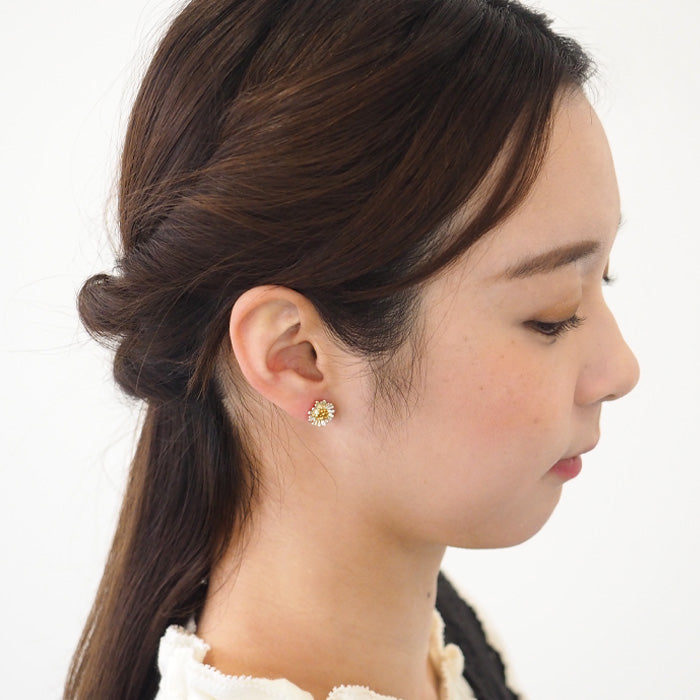 sasakihitomi Kogiku 耳環不對稱銀 925 18K 金塗層雙耳套裝女士 [No-045] 
